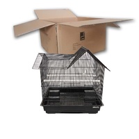 PetWorx Large House Top Wired Bird Cage Black/White Pack of 4 image