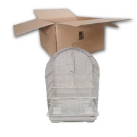 PetWorx Large Round Top Wired Bird Cage Black/White Pack of 4 image
