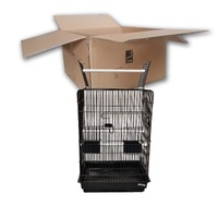 PetWorx Large Square Top Parrot Wired Bird Cage Black/White Pack of 4 image