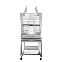 PetWorx Extra Large Square Top Parrot Bird Cage & Stand 1 Pack image