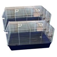 PetWorx Rabbit Cage incl Drinker Bottle Box of 2 100 x 52 x 44cm image