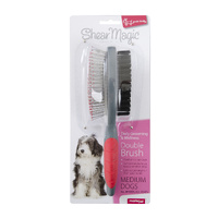Shear Magic Double Pet Grooming Brush Double-Sided for Medium Dogs image