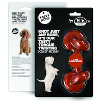 Tasty Bone Knotted Lamb Chop Dental Care Dog Chew  image