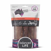 Balanced Life Air Dried Raw Beef Jerky Straps Dog Chew Treat 113g image
