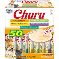 Inaba Churu Puree Lickable Cat Treats Chicken Variety Box 50 x 14g image