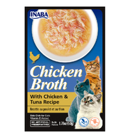 Inaba Chicken Broth w/ Chicken & Tuna Recipe Wet Cat Food 6 x 50g image