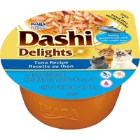 Inaba Dashi Delights Flakes in Broth Cat Food Topper Tuna Recipe 56g image