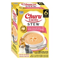 Inaba ALS Churu Entree Stew Wet Cat Food Chicken with Salmon 6 x 50g image