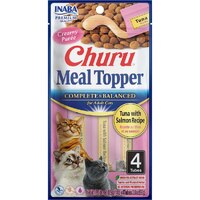 Inaba Adult Churu Complete & Balanced Cat Meal Topper Tuna & Salmon 6 x 56g image