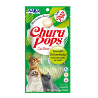 Inaba Churu Pops Cats Tasty Treat Tuna w/ Chicken 6 x 60g image