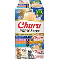 Inaba Churu Pop N Serve Pet Cat Treats Tuna & Chicken Variety Pack 20pk image
