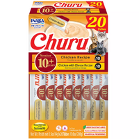 Inaba Senior 10+ Churu Puree Cat Treats Chicken Variety Box 20 Pack image