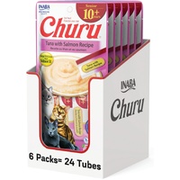 Inaba Senior 10+ Churu Puree Lickable Cat Treat Tuna with Salmon 6 x 56g image