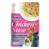 Inaba Chicken Stew Chicken w/ Salmon Recipe Wet Cat Food 6 x 40g image