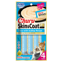 Inaba Churu Skin & Coat Cat Treat Tuna w/ Scallop 6 x 56g image