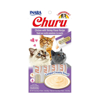 Inaba Churu Creamy Cat Treat Chicken w/ Shrimp Flavour 6 x 56g image