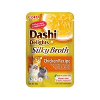 Inaba Dashi Delights Silky Broth Cat Food Topper Chicken Recipe 6 x 40g image