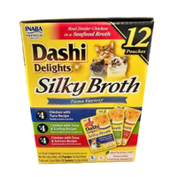 Inaba Dashi Delights Silky Broth Cat Food Topper Tuna Variety 12 Pack image