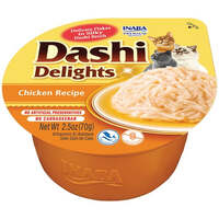 Inaba Dashi Delights Cup Food Topper Side Dish for Cats Chicken Recipe 70g x 6 image
