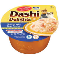 Inaba Dashi Delights Cup Food Topper Side Dish for Cats Chicken with Tuna 70g x 6 image