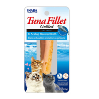 Inaba Tuna Fillet Grilled Cat Treat in Scallop Flavored Broth 6 x 15g image