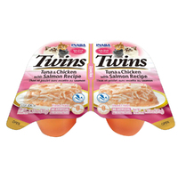 Inaba Twins Grain Free Pet Cat Food Tuna & Chicken w/ Salmon Recipe 70g x 6 image