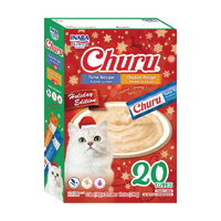 Inaba Churu Holiday Lickable Cat Treats Tuna & Chicken Variety 20 Pack image