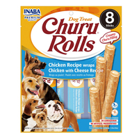 Inaba Churu Rolls Dog Treat Chicken w/ Cheese 6 x 96g image