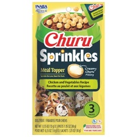 Inaba Churu Sprinkles Meal Topper Dog Treats Chicken & Vegetables 6 x 30g image