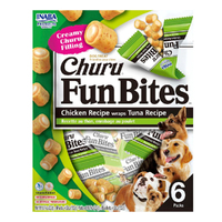 Inaba Churu Fun Bites Chicken Wraps Tuna Recipe Dog Treat 6 x 132g image