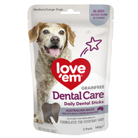Love Em Dental Care Sticks Dog Treats Medium/Large 10 x 145g image