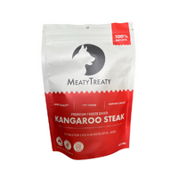 Meaty Treaty Premium Freeze Dried Cats & Dogs Treat Kangaroo Steak 80g image