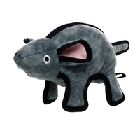 Tuffy Barnyard Series Mo The Grey Mouse Plush Dog Toy image