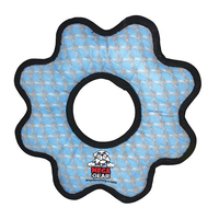 Tuffy Mega Gear Ring Plush Dog Squeaker Toy Chain Link Print image