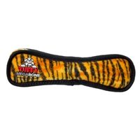 Tuffy Mega Bone Interactive Play Pet Dog Squeaker Toy Tiger Print image