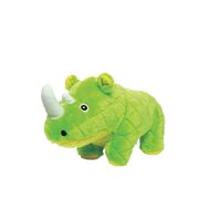 Tuffy Mighty Toy Safari Series Rhoni The Rhino Plush Dog Toy Green image