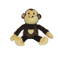 Tuffy Mighty Toy Safari Series Max The Monkey Plush Dog Toy Brown image