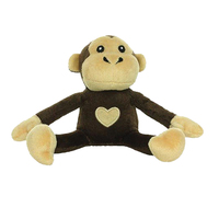 Tuffy Mighty Toy Safari Series Jr Max The Monkey Plush Dog Toy Brown image