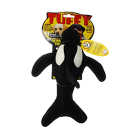 Tuffy Ocean Creature Killer Whale Interactive Play Dog Squeaker Toy image