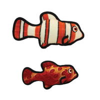 Tuffy Ocean Creature Fish Interactive Play Dog Squeaker Toy Orange image