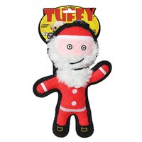 Tuffy Holiday Santa Durable Pet Dog Squeaker Toy 29.5 x 19.6 x 5.6cm image