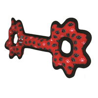 Tuffy Ultimates Tug-O-Gear Plush Dog Squeaker Toy Red Paws image