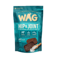 WAG Beef Jerky Hip & Joint Support Natural Pet Dog Treats 10pcs image
