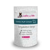 Laila & Me Dehydrated Range Lamb Puff Chips Dog Training Treats 100g image