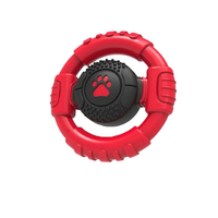 Happy Staffy Co Power Chew Wheel Interactive Play Dog Squeaker Toy image