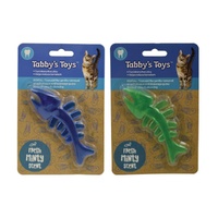 Tabbys Toys Fish Skeleton Interactive Cat Dental Chew Toy Carton of 24 image