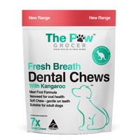 The Paw Grocer Fresh Breath Dental Chews Dog Treats with Kangaroo 7 Pack image