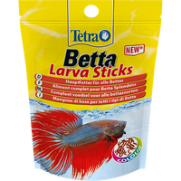 Tetra Betta Larva Sticks Complete Worm-Shaped Food for Fighting Fish 5g image