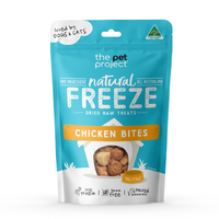 The Pet Project Chicken Bites Natural Freeze-Dried Raw Dog Treats 50g image