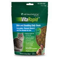 Vitarapid Skin & Shedding Daily Cat Tasty Treats Chicken & Duck Meat 100g image